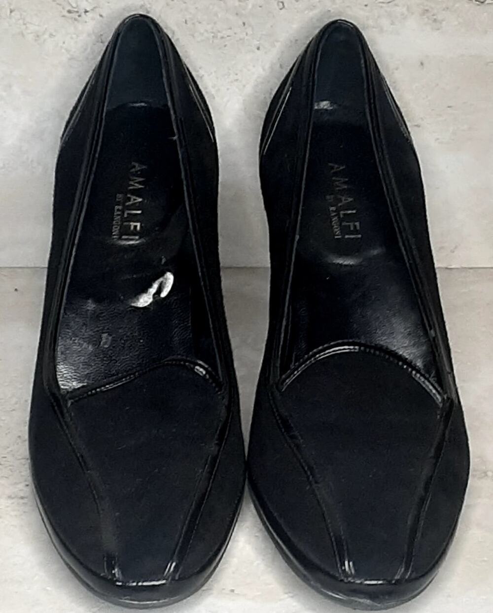 Ladies Amalfi Black Suede Pumps Size 10 Made in Italy